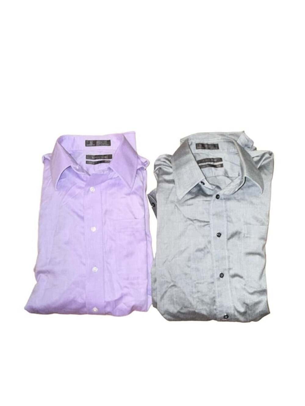 Nordstrom Dress Shirt Mens 15 34 Purple Grey Smartcare Herringbone Shirt
